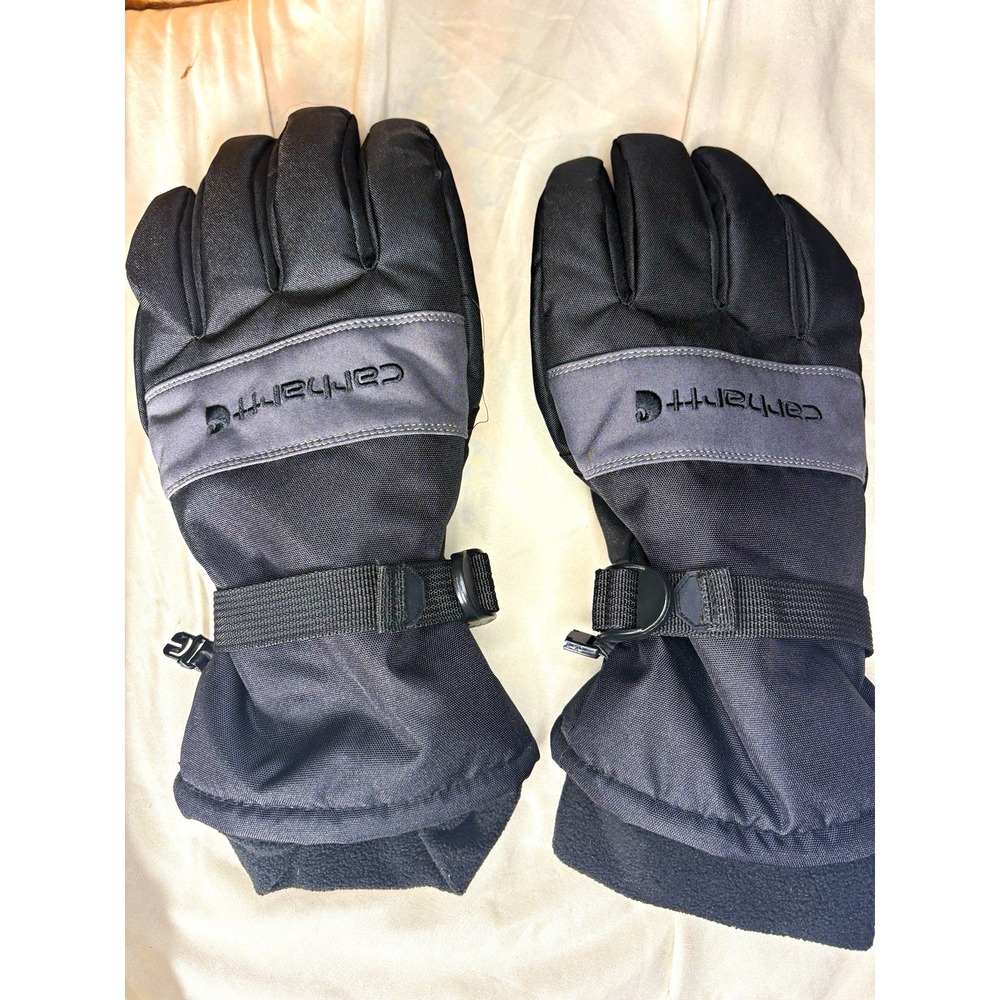 Carhartt A511 Men's Lined Insulated Winter Work Gloves, Black/Gray XXL